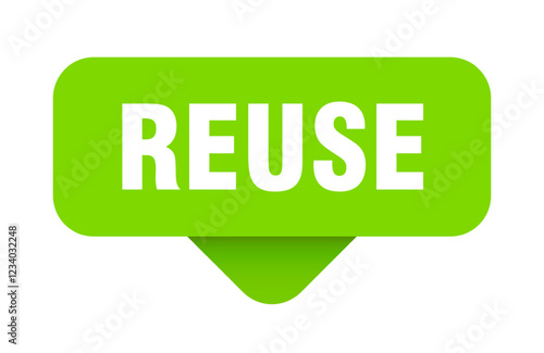 reuse sticker. reuse sign on transparent background