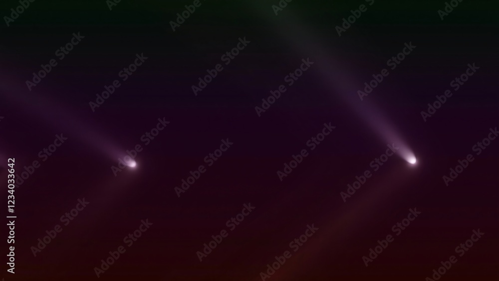 Three Comets Streaking Across the Night Sky - Celestial Event Three Comets Streaking Across the Night Sky - Celestial Event