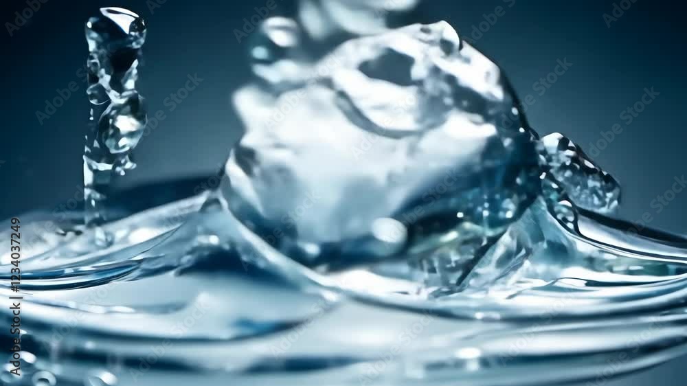 Abstract Water Droplets Splash Macro Photography Abstract Water Droplets Splash Macro Photography