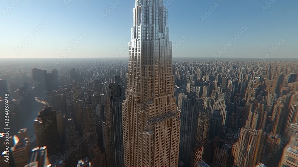 Fototapeta premium Cityscape: Skyscraper's Majestic View
