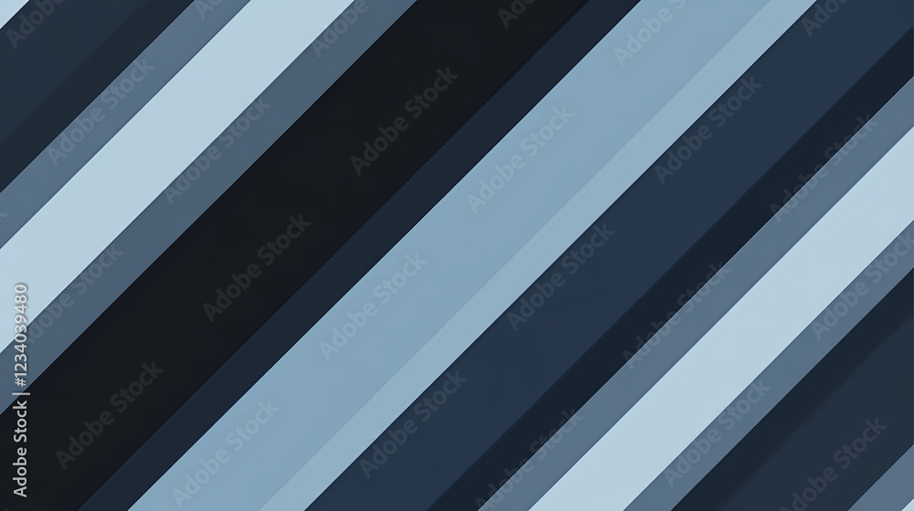 Obraz premium Diagonal Stripes of Blue and Dark Gray Hues.