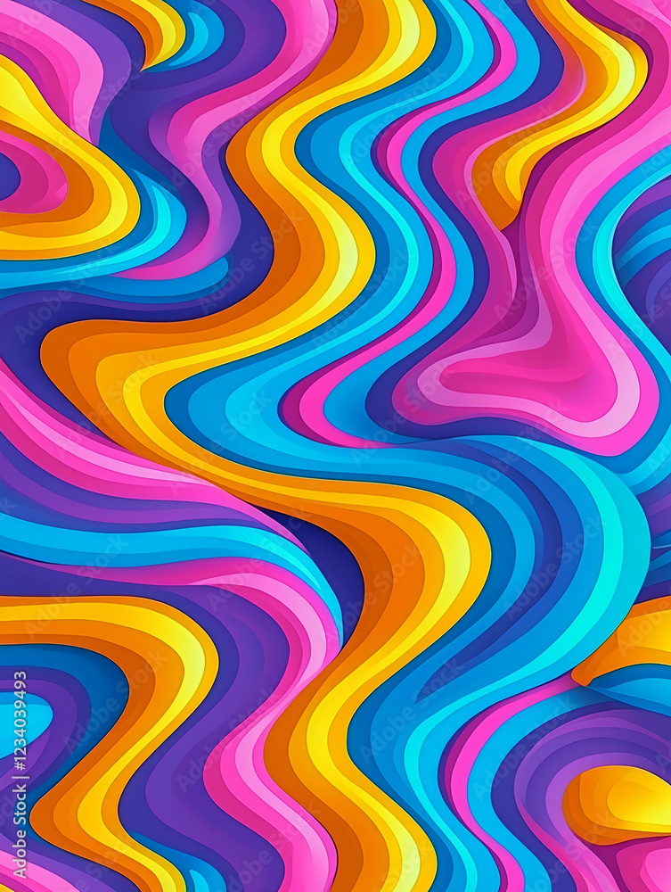 Vibrant rainbow waves, abstract swirl pattern. Vibrant rainbow waves, abstract swirl pattern.