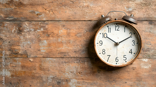 Wallpaper Mural Vintage alarm clock on rustic wood; time management concept Torontodigital.ca