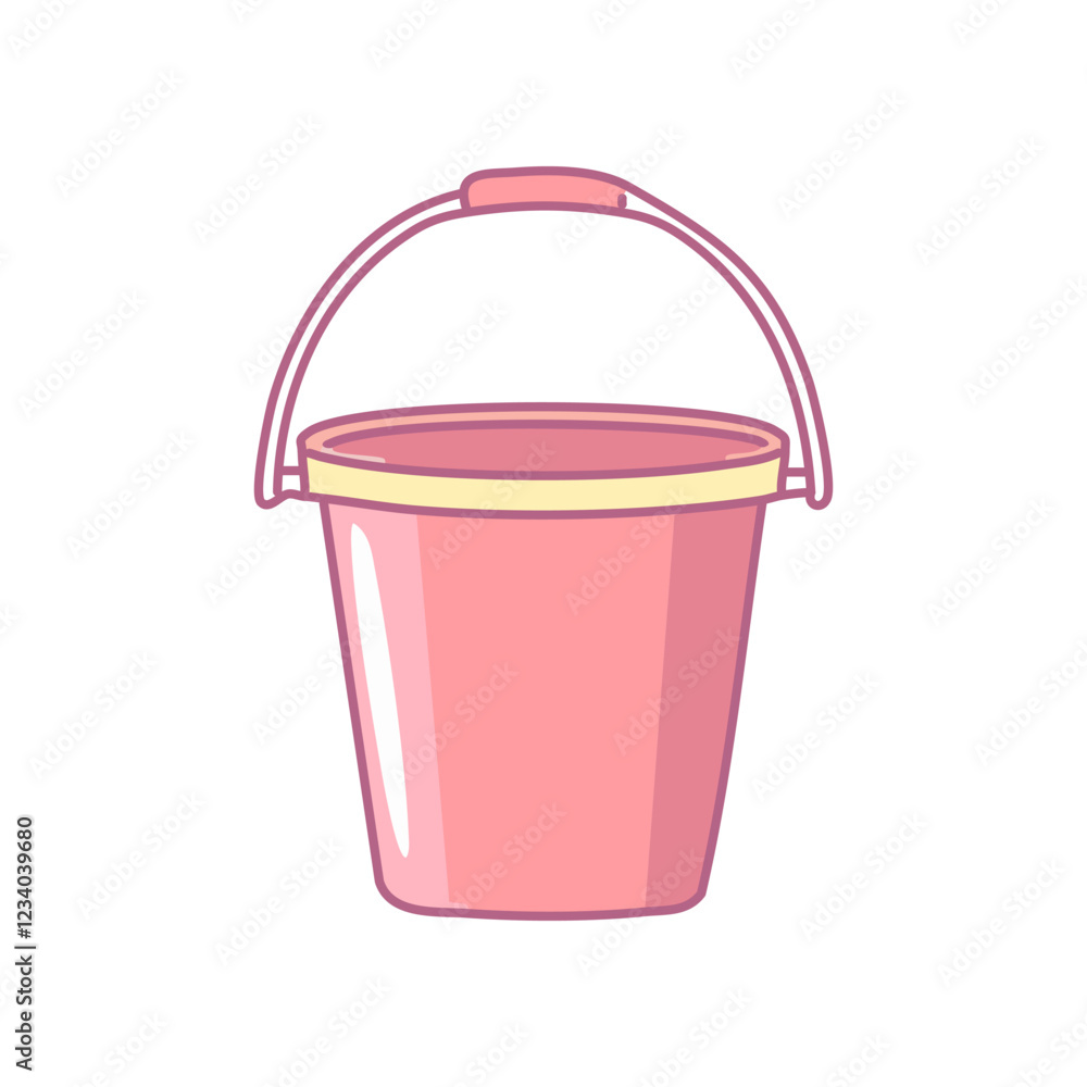 pink bucket icon cartoon vector illustration graphic design pink bucket icon cartoon vector illustration graphic design