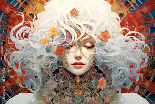 Beautiful Woman Portrait Enchanting Mystical Painting