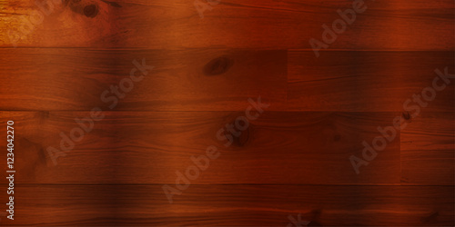 "High Gloss Brown Lacquered Wood Planks, Highlighting Their Polished Surface and Rich Deep Brown Color, While Showcasing Natural Grain Detail for a Luxurious and Retro Look"
