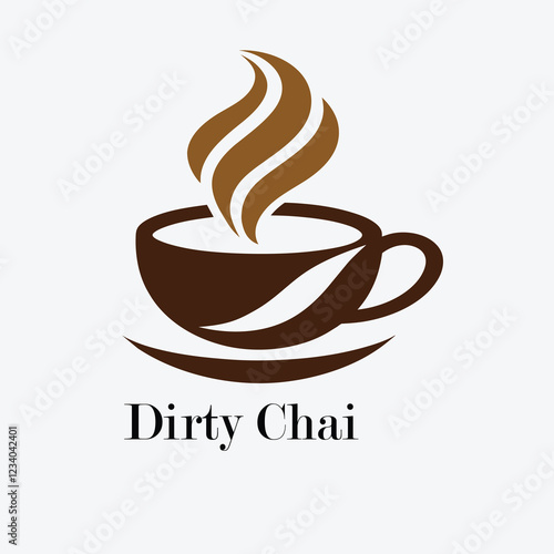 Bold, modern, coffee-inspired logo with chai spice elements.