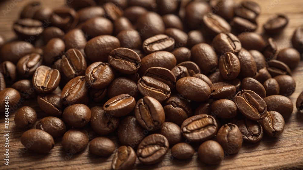Artistic Coffee Beans Flat Lay Artistic Coffee Beans Flat Lay