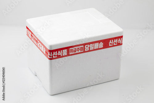 Styrofoam is a synthetic material made up of small air-filled particles that is lightweight and has excellent heat insulating properties.