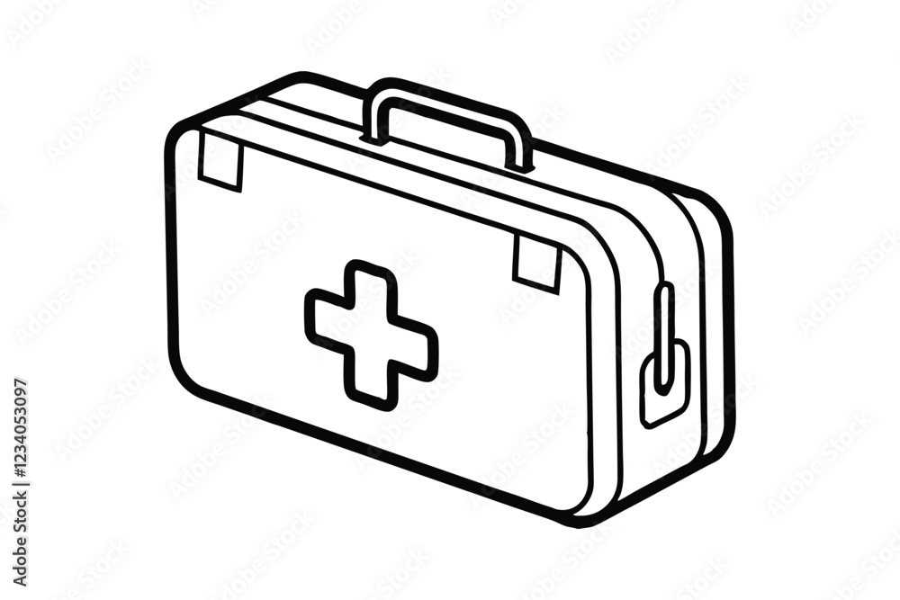 First Aid kit box line art vector illustration7.eps First Aid kit box line art vector illustration7.eps