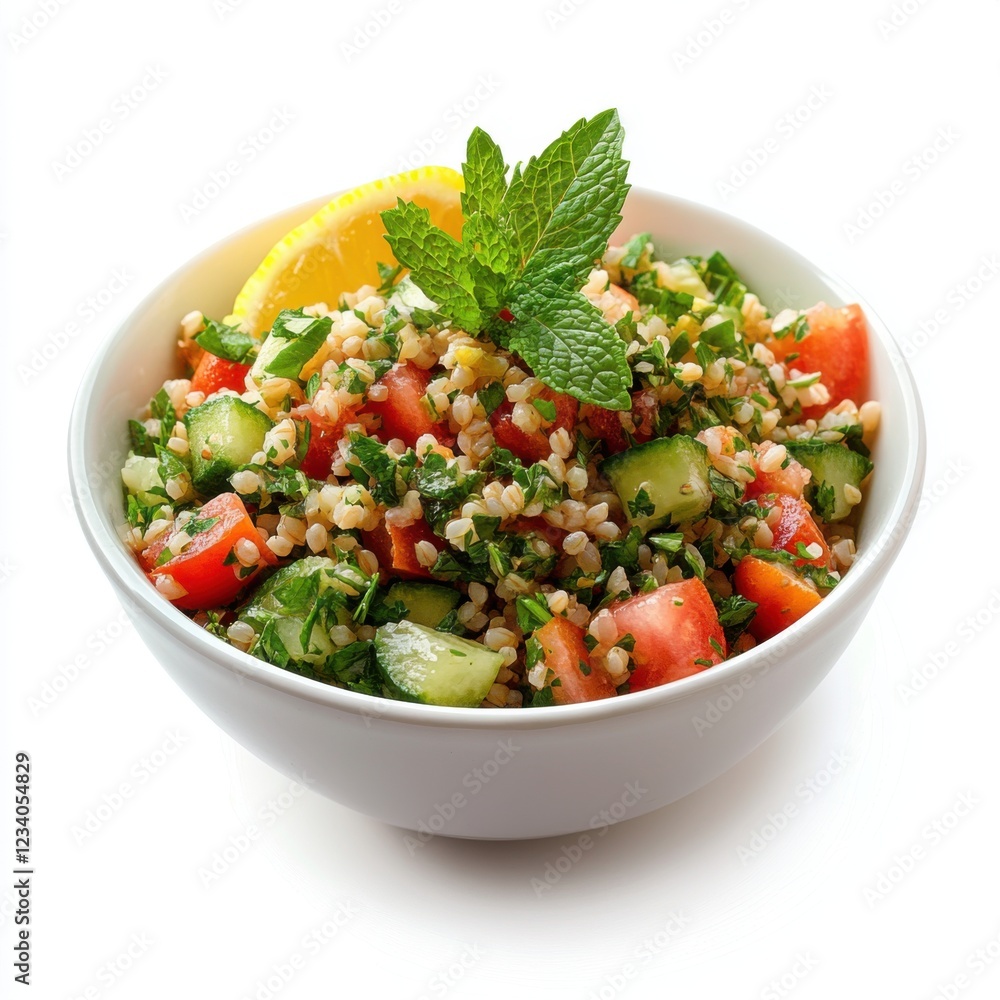 fresh salad with bulgur wheat parsley fresh salad with bulgur wheat parsley