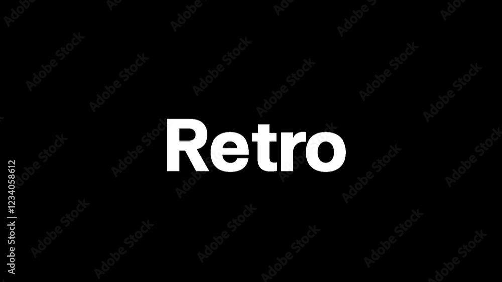 text retro title animation alpha background text retro title animation alpha background