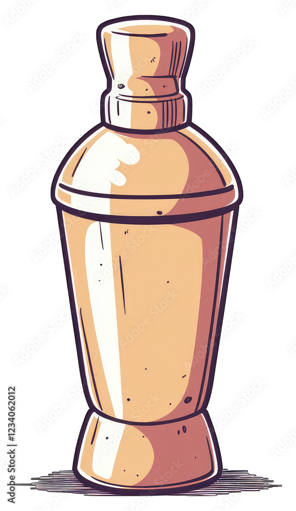 A Detailed Illustration Of A Cocktail Shaker A Detailed Illustration Of A Cocktail Shaker