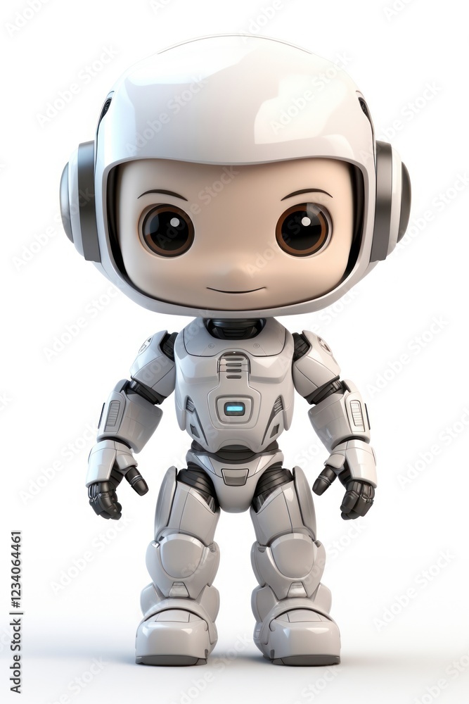 Cute human robot futuristic technology protection. Cute human robot futuristic technology protection.