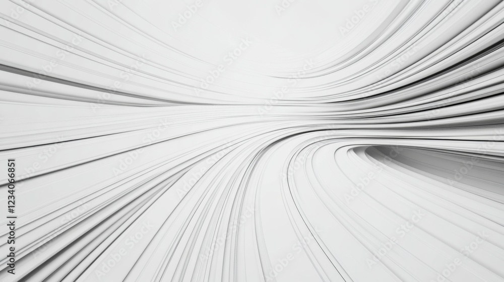 Abstract flowing lines creating a dynamic sense of movement in a minimalist white space Abstract flowing lines creating a dynamic sense of movement in a minimalist white space