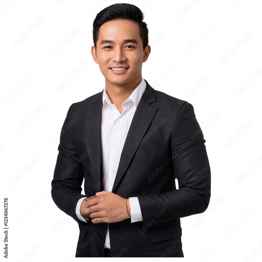 portrait of a smiling business man, business man looking elegant smiling at camera transparent background portrait of a smiling business man, business man looking elegant smiling at camera transparent background