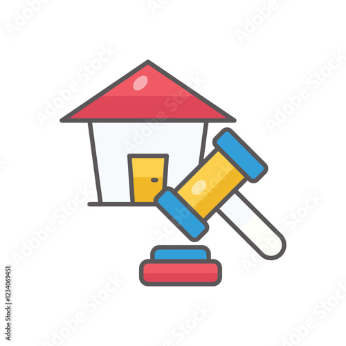 Real Estate Law vector icon