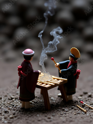 Miniature mikado match photo