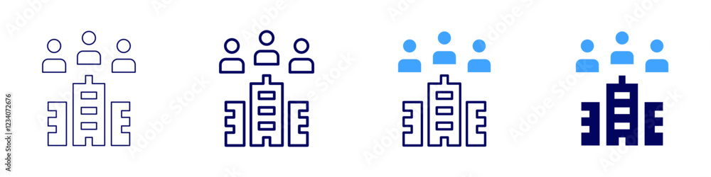 Corporate icon in 4 different styles. Thin Line, Line, Bold, and Bold Line. Duotone style. Editable stroke Corporate icon in 4 different styles. Thin Line, Line, Bold, and Bold Line. Duotone style. Editable stroke