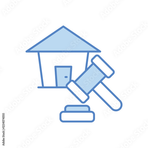 Real Estate Law vector icon