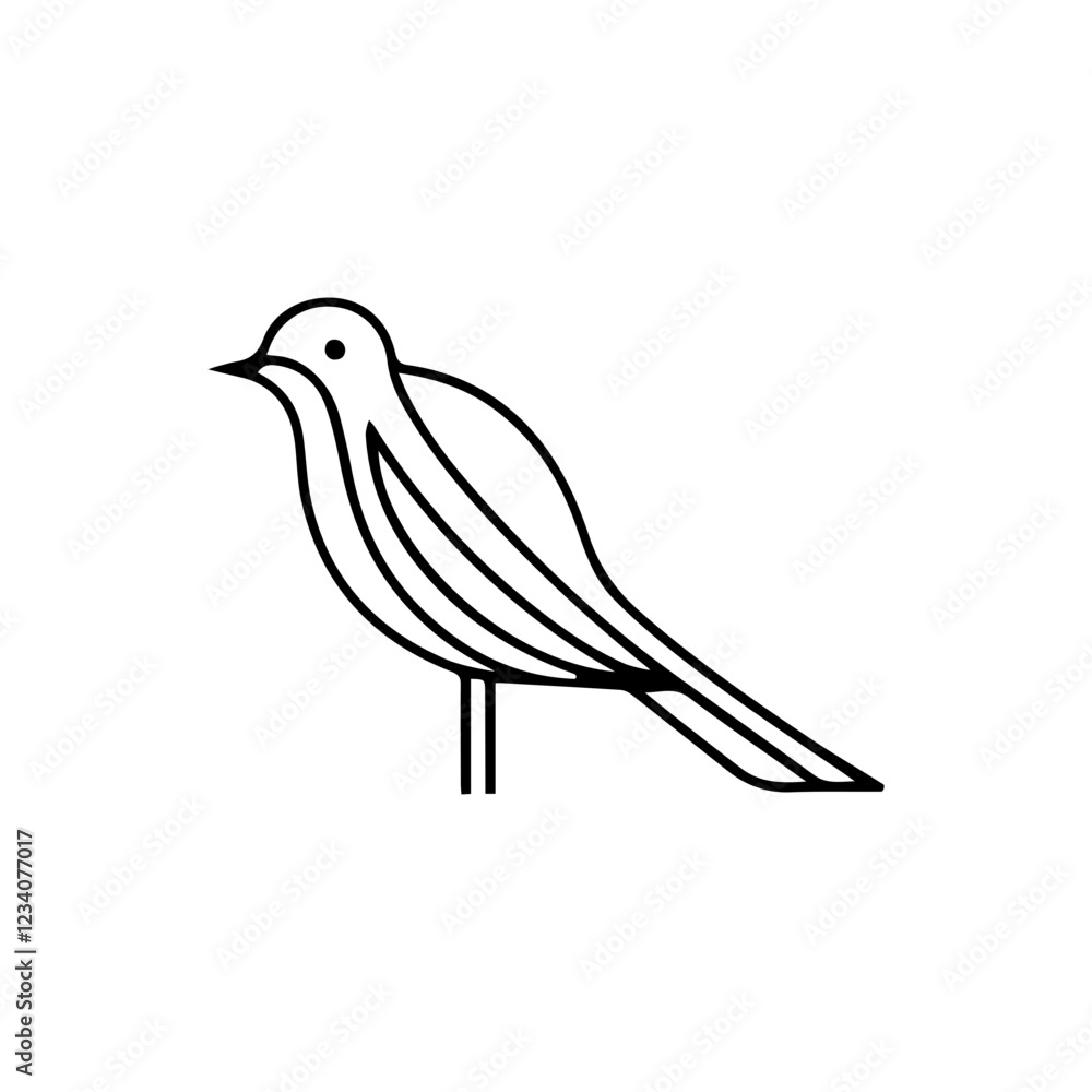 Fototapeta premium bird logo vector .Business logo concept.Black and white background.