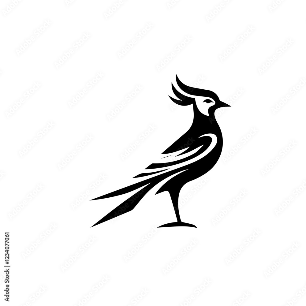 Fototapeta premium bird logo vector .Business logo concept.Black and white background.