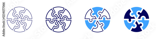 Teamwork reviews icon in 4 different styles. Thin Line, Line, Bold, and Bold Line. Duotone style. Editable stroke
