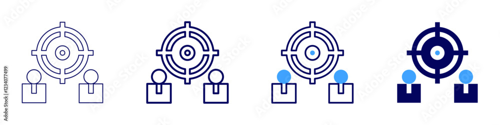 Teamwork system icon in 4 different styles. Thin Line, Line, Bold, and Bold Line. Duotone style. Editable stroke Teamwork system icon in 4 different styles. Thin Line, Line, Bold, and Bold Line. Duotone style. Editable stroke
