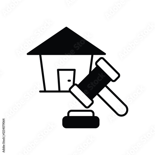 Real Estate Law vector icon