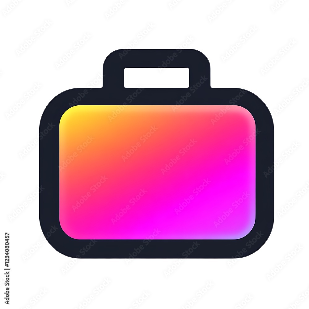 A Colorful Gradient Briefcase Icon Design A Colorful Gradient Briefcase Icon Design