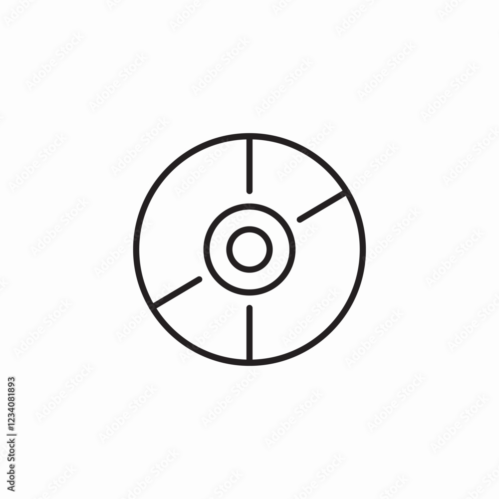compact disc music icon vector sign compact disc music icon vector sign