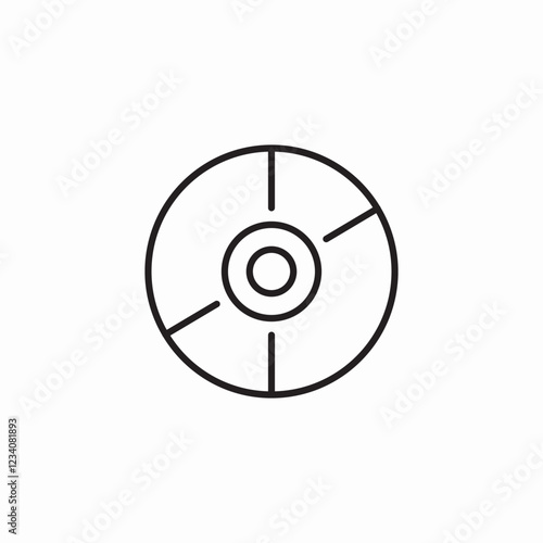 compact disc music icon vector sign