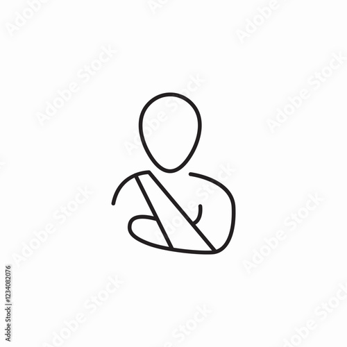 arm in a cast icon vector sign
