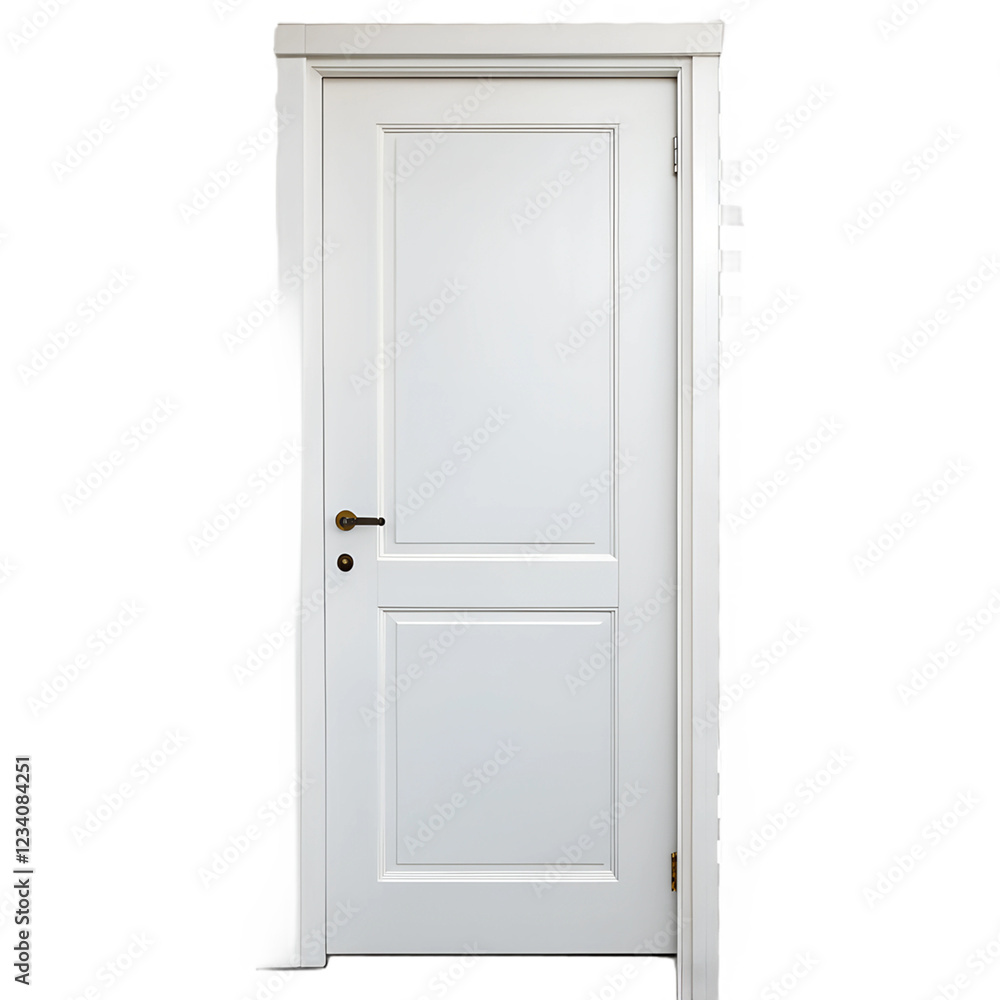 white Wooden door isolated on transparent background white Wooden door isolated on transparent background