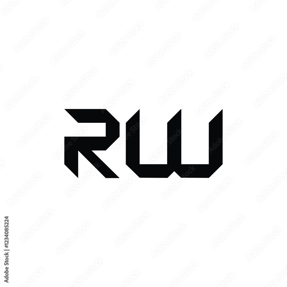RW monogram logo design letter text name symbol monochrome logotype alphabet character simple logo RW monogram logo design letter text name symbol monochrome logotype alphabet character simple logo
