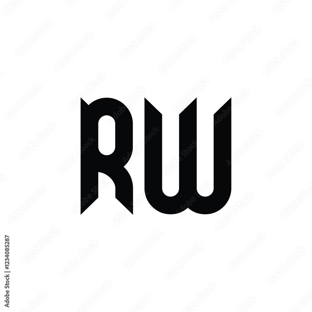 RW monogram logo design letter text name symbol monochrome logotype alphabet character simple logo RW monogram logo design letter text name symbol monochrome logotype alphabet character simple logo