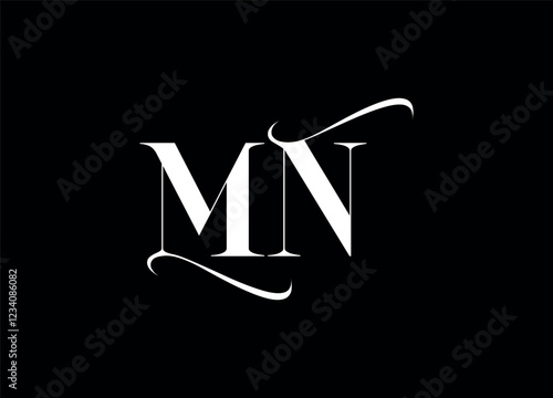 MN Logo Design Creative and Modern Logo Design