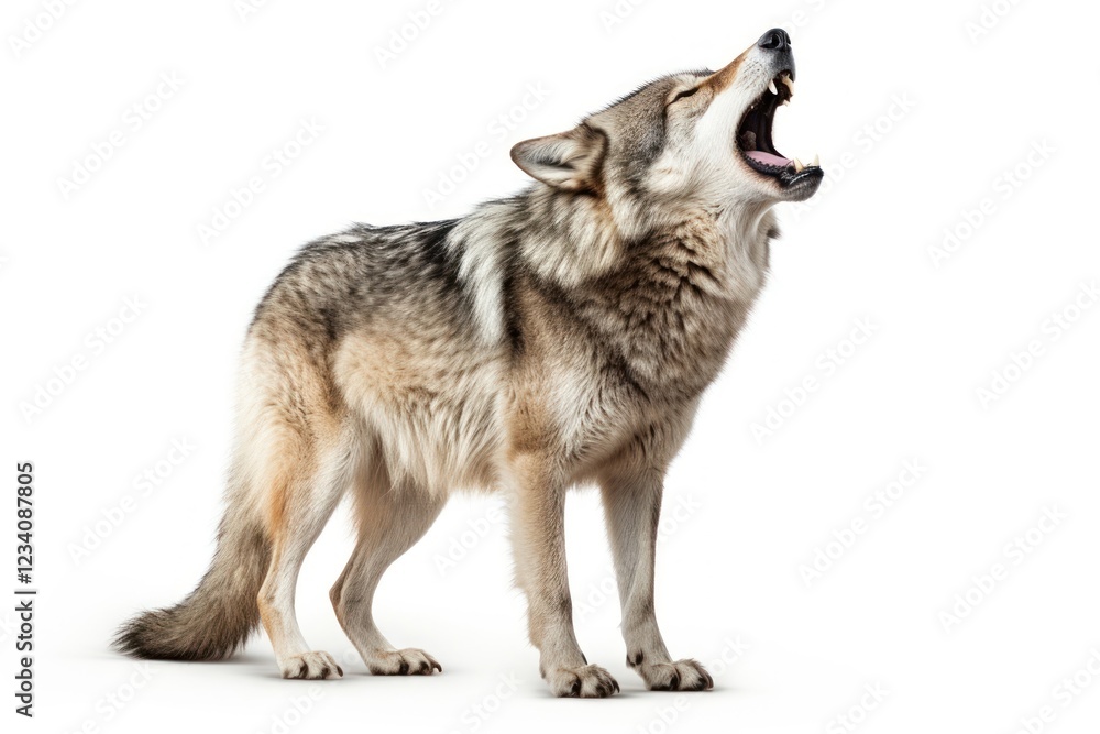 Obraz premium Wolf howling animal mammal coyote.