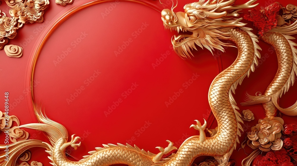 custom made wallpaper toronto digitalChinese New Year Festival Celebration Red Background Decorative Banner Cultural Environment Vibrant Concept