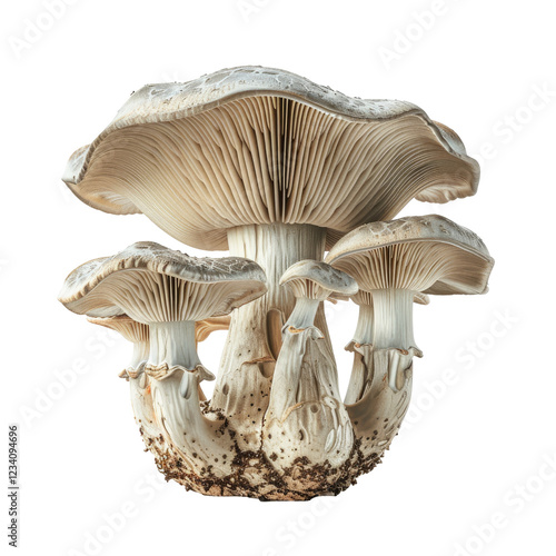 Mushroom isolated on transparent white background, clipping path