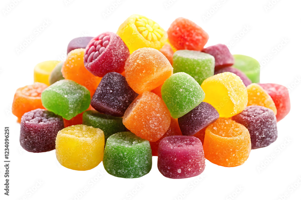 colorful fruit jelly candies on transparent background colorful fruit jelly candies on transparent background