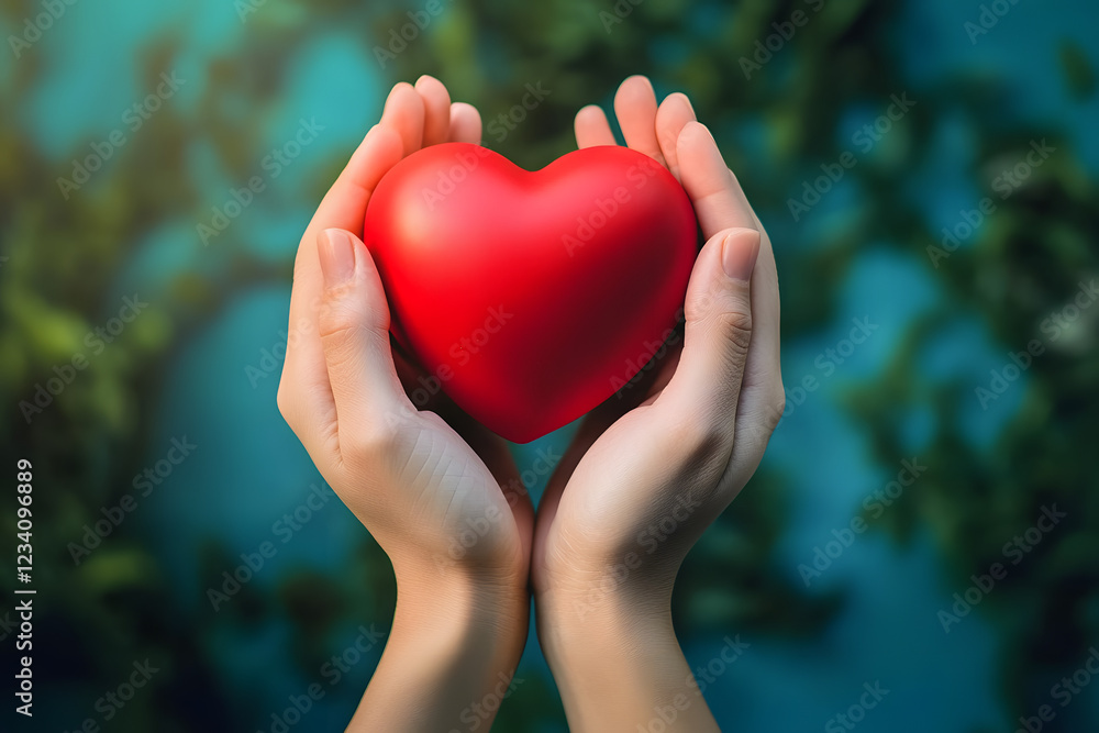 hands holding red heart, health care, love, organ donation, mindfulness, wellbeing, family insurance and CSR concept, world heart day, world health day, world mental health day, praying concept hands holding red heart, health care, love, organ donation, mindfulness, wellbeing, family insurance and CSR concept, world heart day, world health day, world mental health day, praying concept