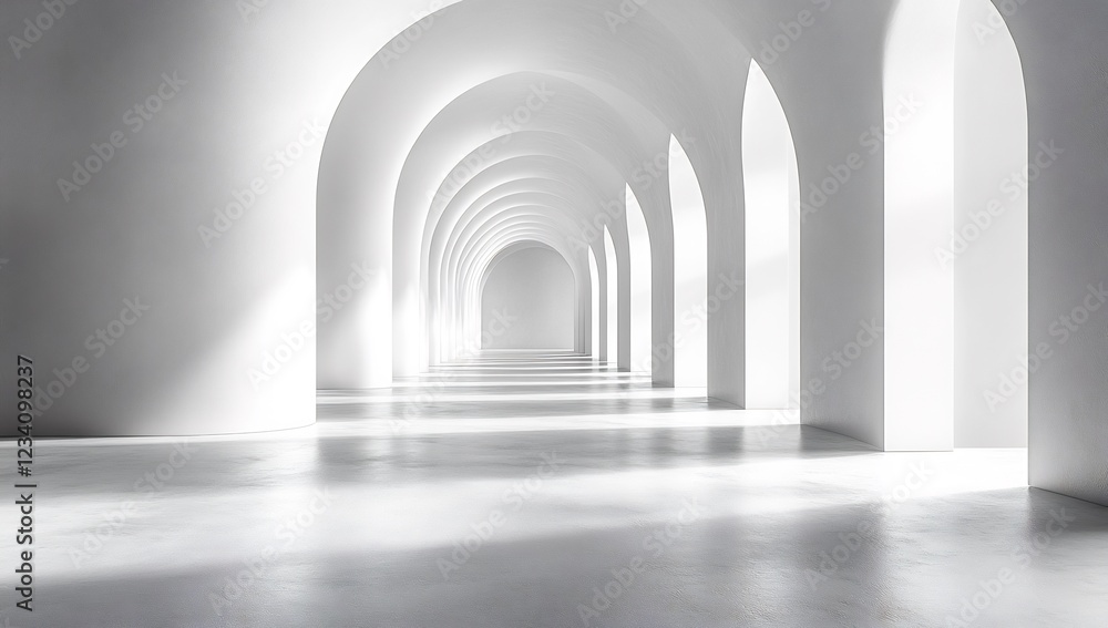 Endless White Archway: A Serene Architectural Vision Endless White Archway: A Serene Architectural Vision