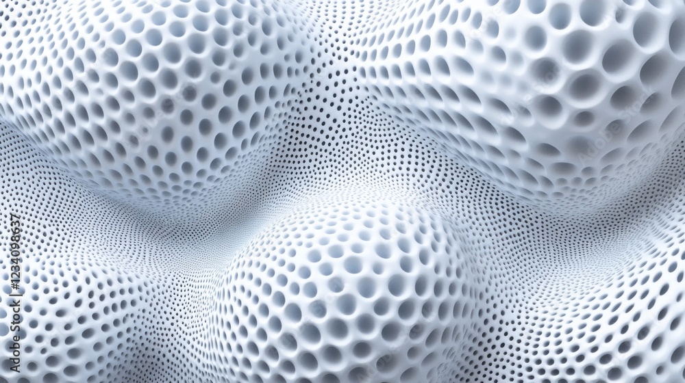 Naklejka premium Abstract 3D rendering of a textured surface with holes.