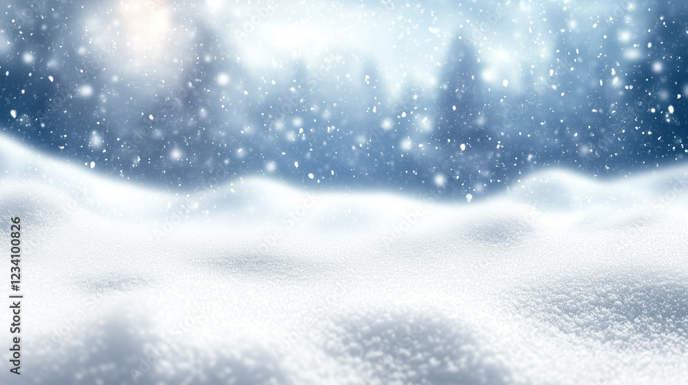 Fototapeta premium winter space of snow 