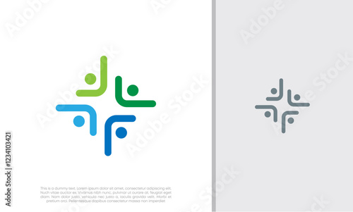 Global Community Logo Icon Elements Template. Community human Logo template vector. Community health care. Abstract Community logo	