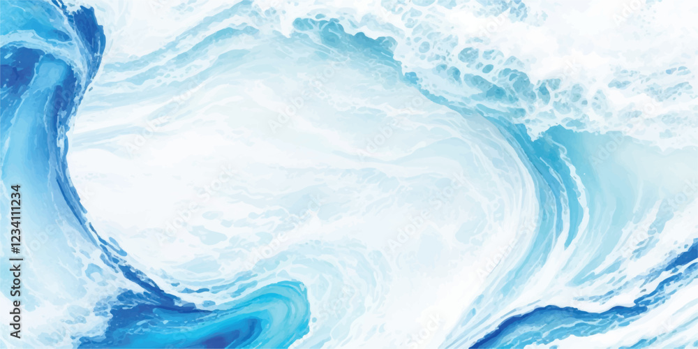 Watercolor texture of soft blue ocean waves, seamlessly blended with white hues to represent the gentle motion of a tsunami wave, all rendered in a flat, cartoon-inspired tropical splash design.
Watercolor texture of soft blue ocean waves, seamlessly blended with white hues to represent the gentle motion of a tsunami wave, all rendered in a flat, cartoon-inspired tropical splash design.