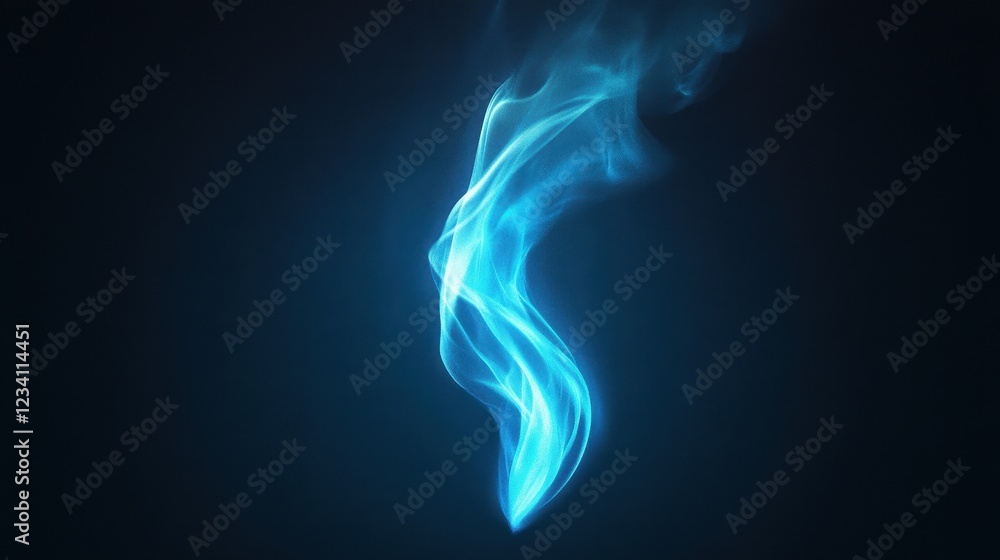 Abstract Blue Energy Flowing Form Abstract Blue Energy Flowing Form