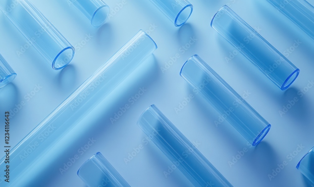 Abstract background of translucent blue tubes. Abstract background of translucent blue tubes.