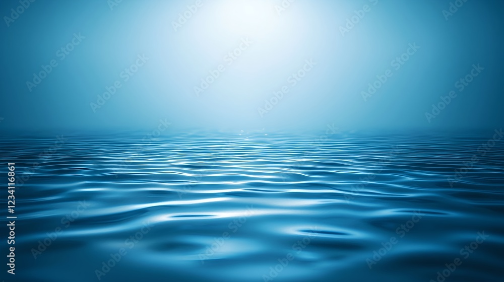 Fototapeta premium Calm Blue Water Surface Texture